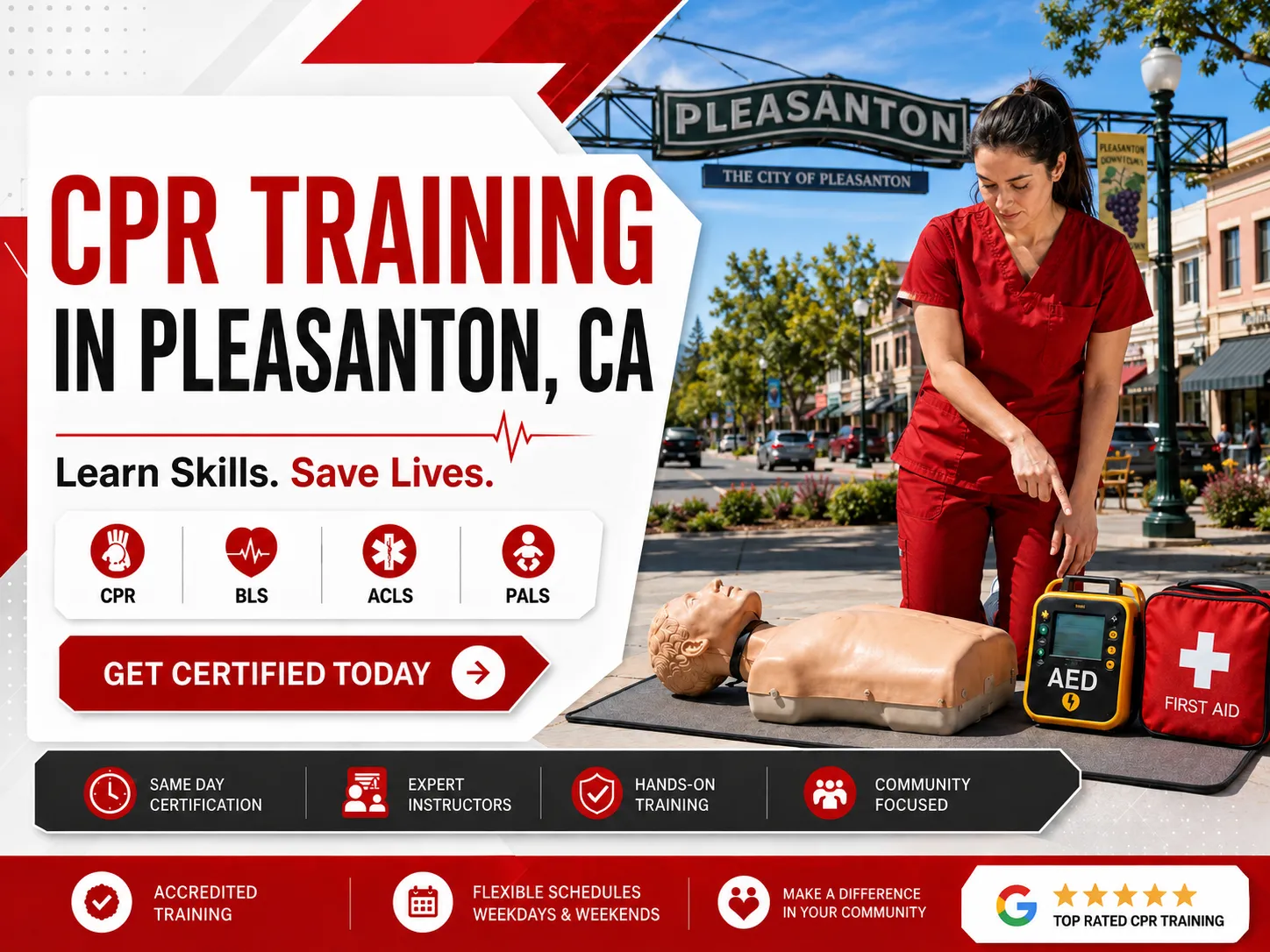 CPR, BLS, ACLS & PALS Training in Pleasanton, CA