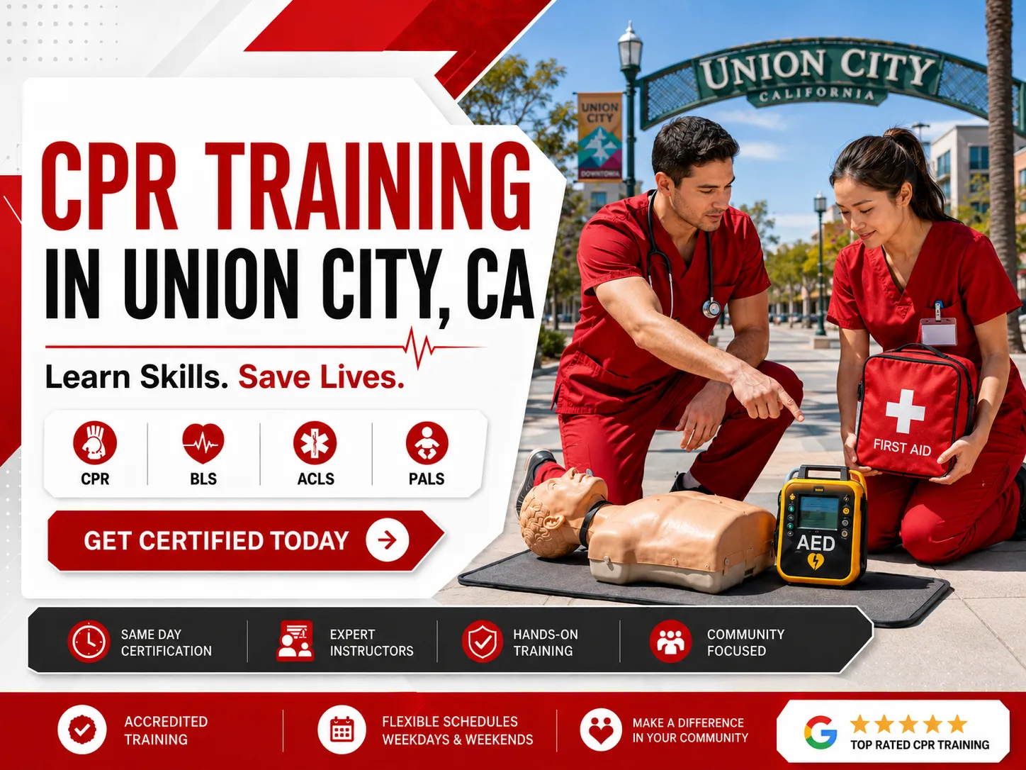 CPR BLS & First Aid Course Near Union City, CA